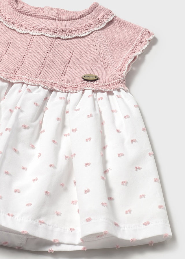 Vestito combinato con corpetto in tricot