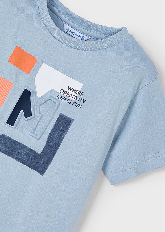 Maglietta m/c embossed "m"