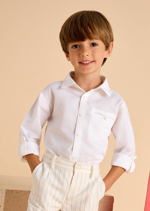 Camicia m/l lino