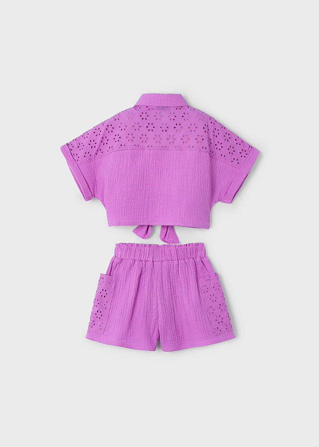 Completo short traforato