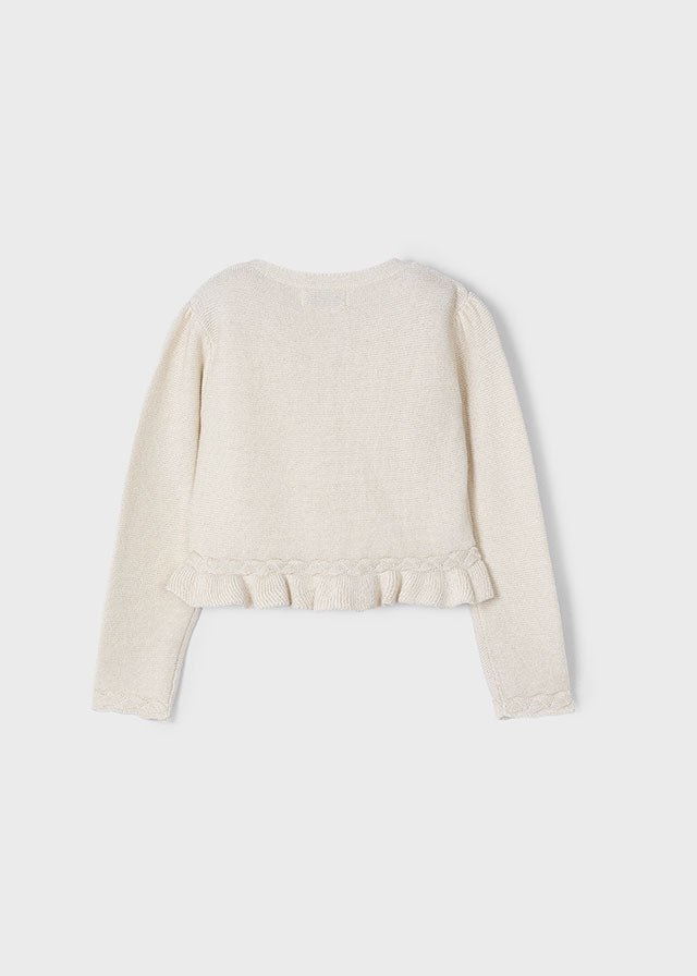 Cardigan maglia treccia
