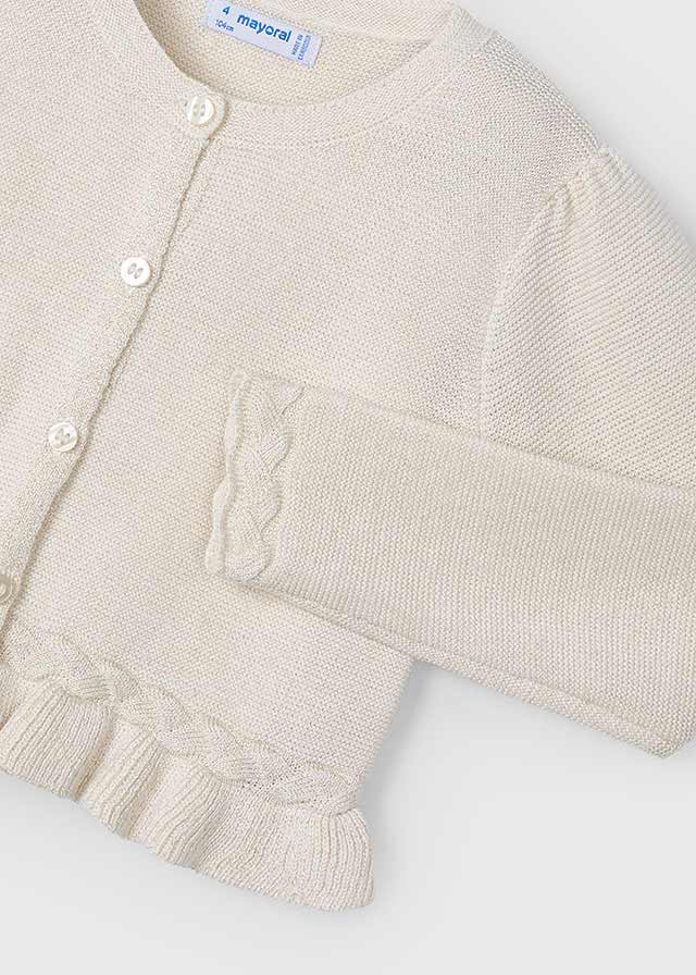 Cardigan maglia treccia