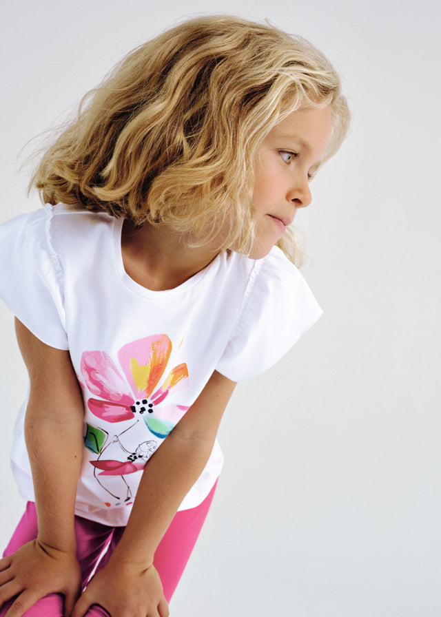 Completo con legging fiore