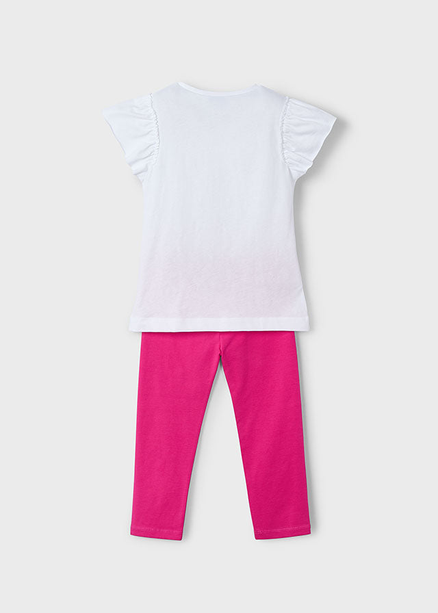 Completo con legging fiore