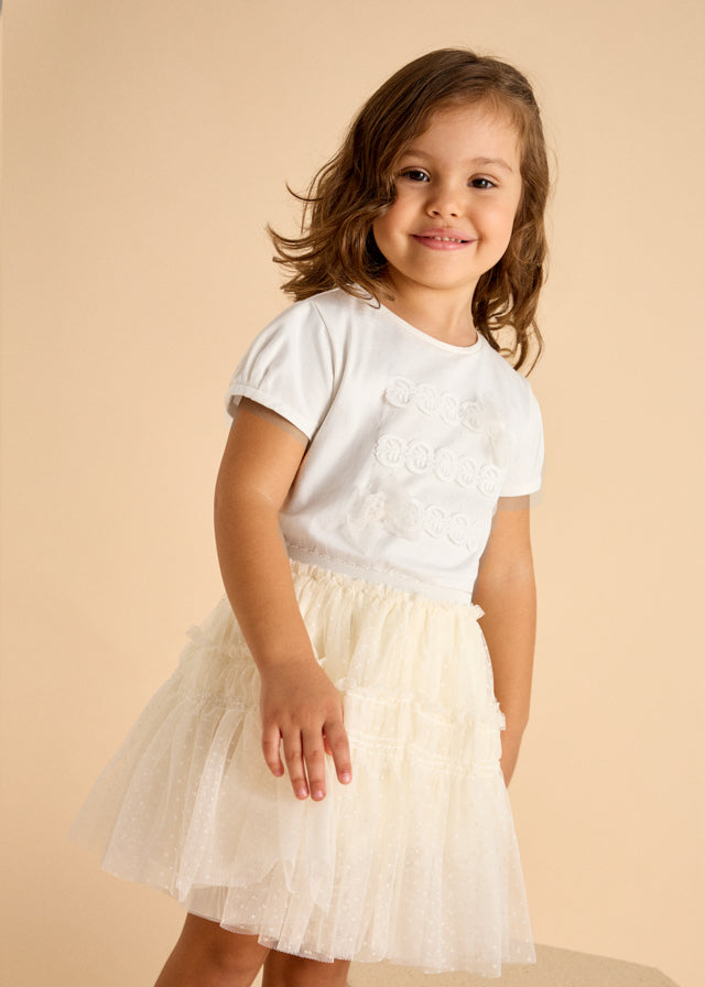 Gonna tulle plumetis