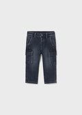 Pantalone soft denim cargo