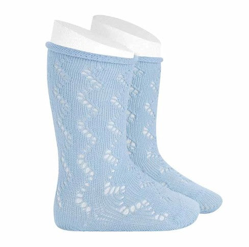 Calze lunghe traforate cotone