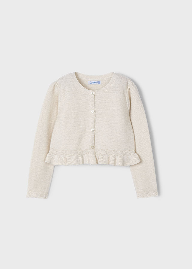 Cardigan maglia treccia