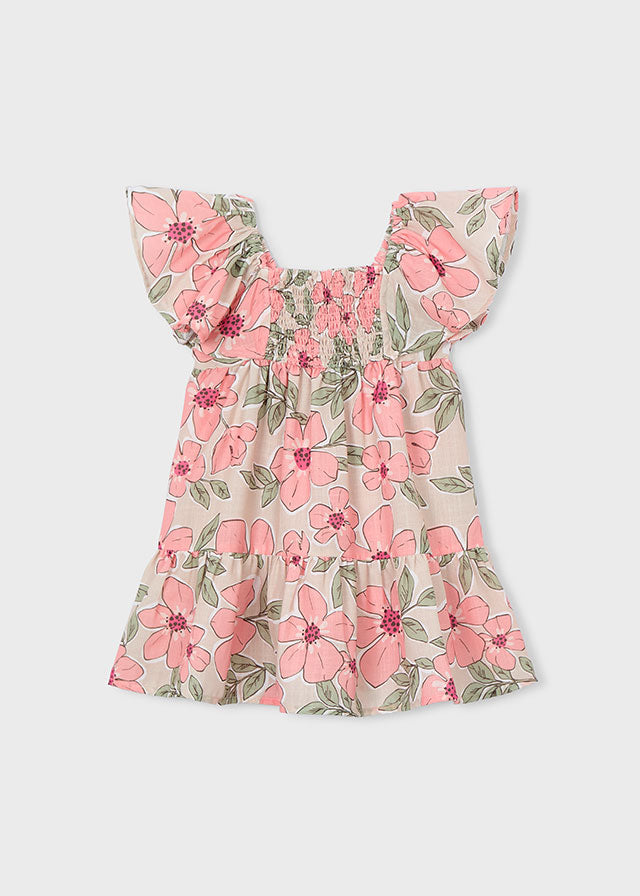 Vestito effetto lino stampa