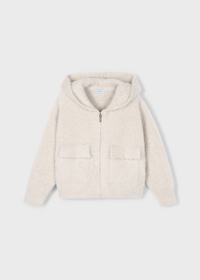 Felpa tricot con pelliccia