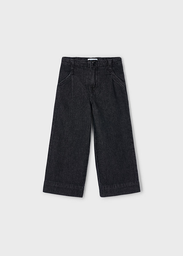 Pantalone denim wide leg