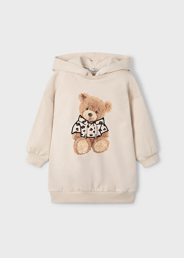 Vestito felpa cappuccio
