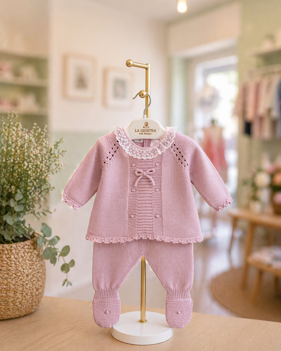 Coordinato con colletto pizzo