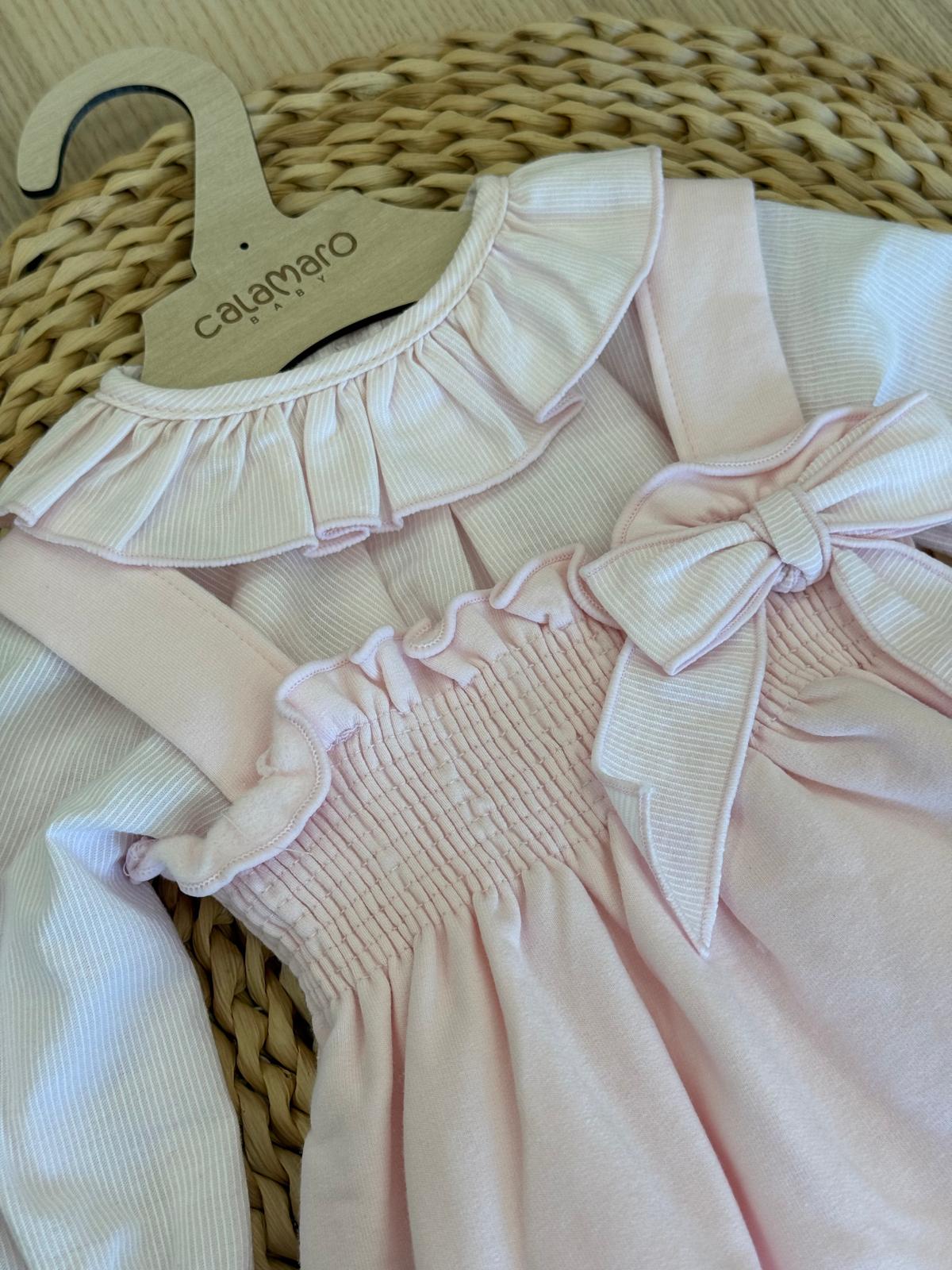 Salopette con Blusa con collo vollant