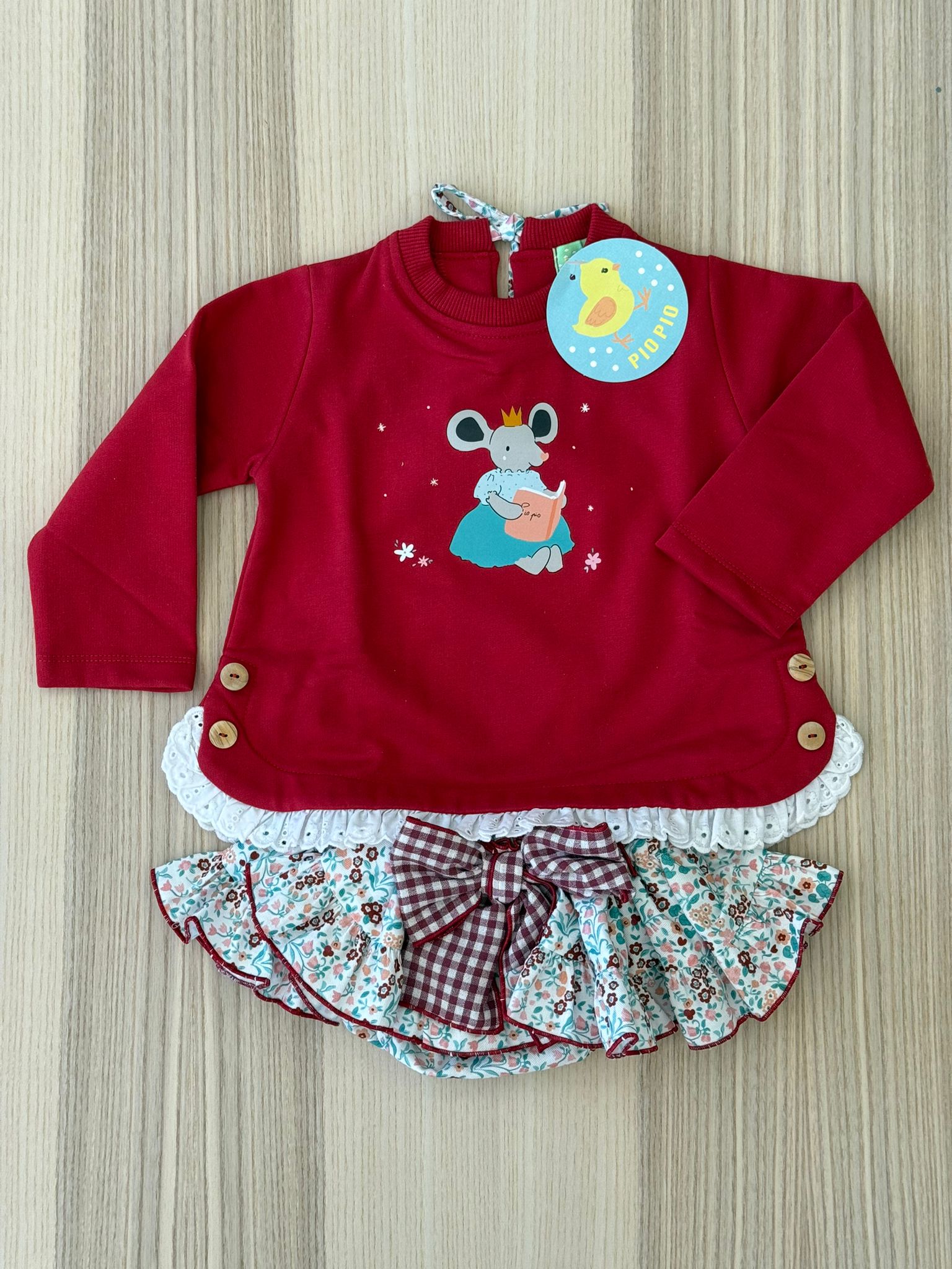 Compl.con culotte e felpa Topolino