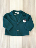 Cardigan verde con orsetto