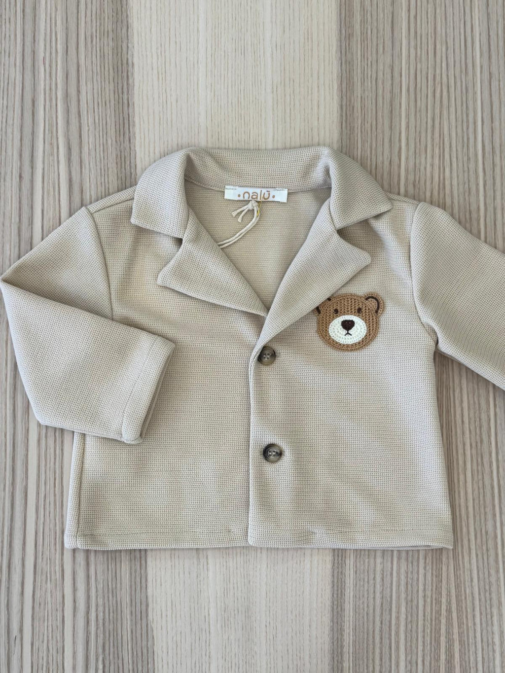 Cardigan burro con orsetto